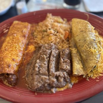 Casa De Soria signature dishes Birria Cheese Tacos PlateEl Hombre BurritoFlautas